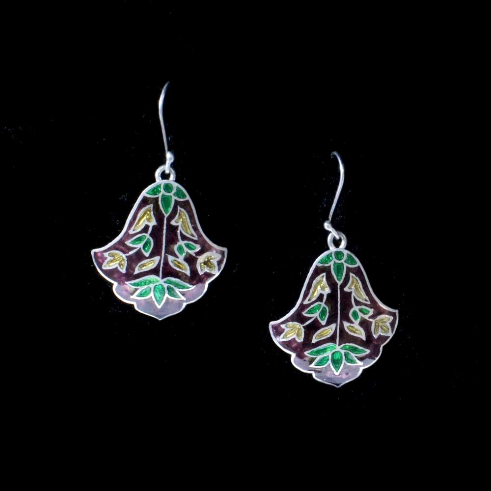 Real 925 Sterling Silver Meenakari Earrings