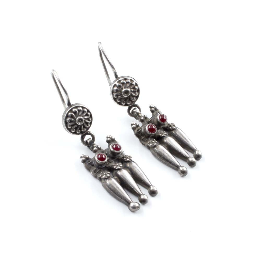 Antique Style Real Sterling Silver Oxidized dangle earrings