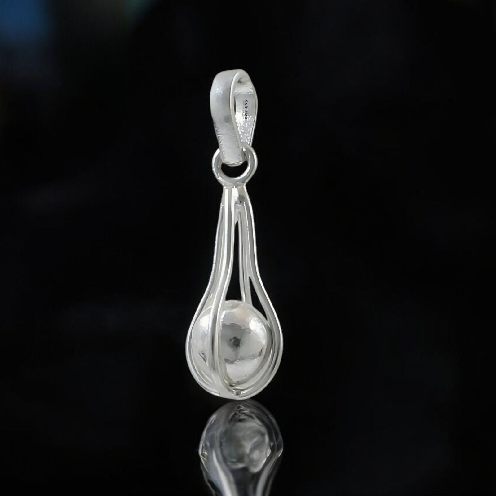 healing ball full round pure silver ball pendant goli evil eye