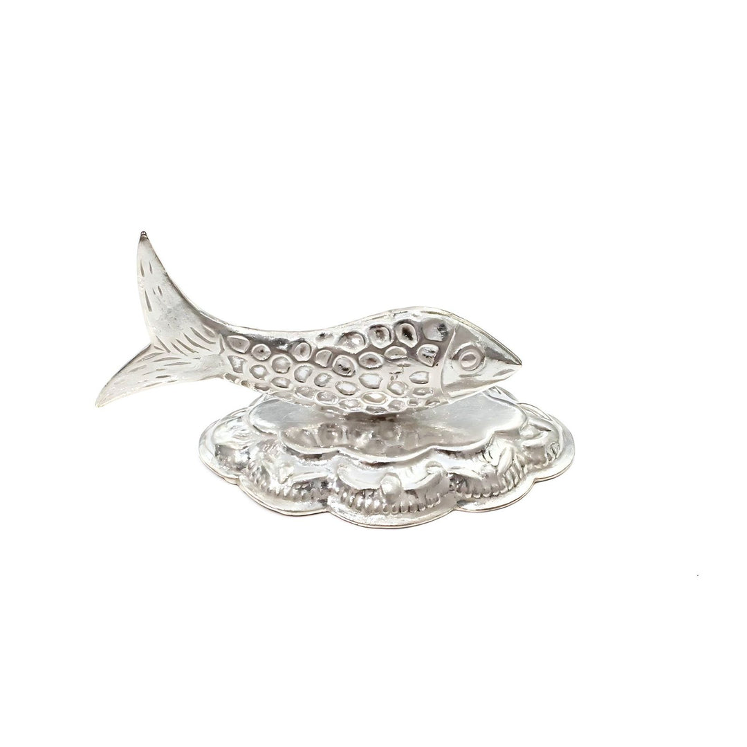 Real Silver Hindu Religious Lord Vishnus Fish, Machli Matasya Avatar