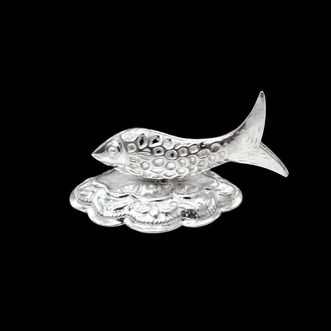 Real Silver Hindu Religious Lord Vishnus Fish, Machli Matasya Avatar