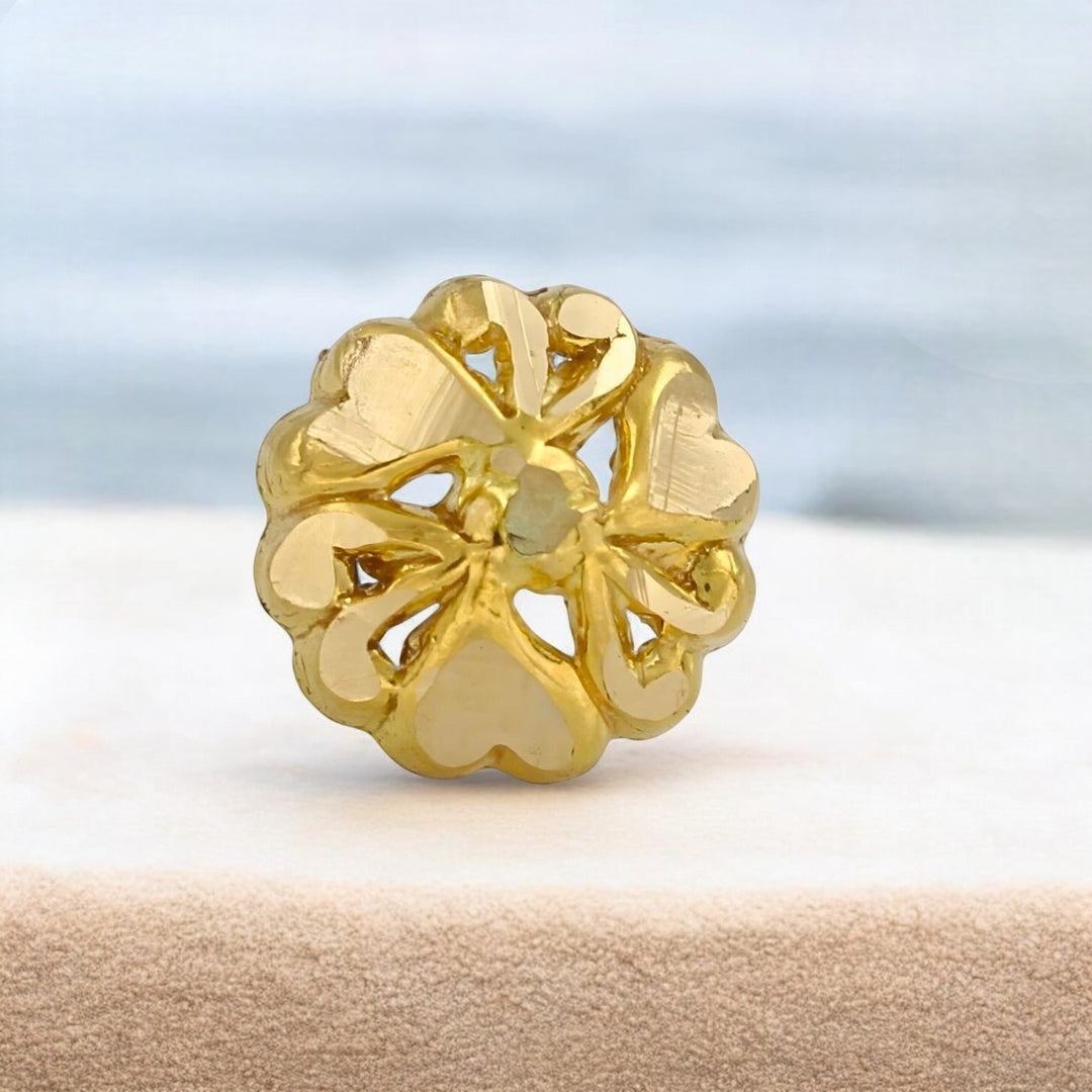 Nozera tiny 18K Gold Screw Nose\Ear Stud - Indian Nose Jewelry for Women