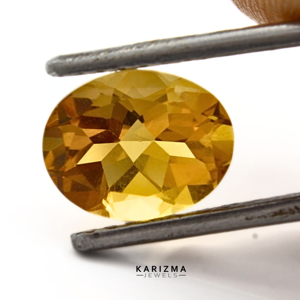 Natural Yellow Citrine (Sunella) Oval Shape Gemstone