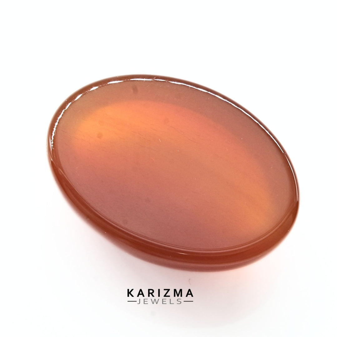11.7Ct Natural Orange Agate (Hakik) Oval Gemstone