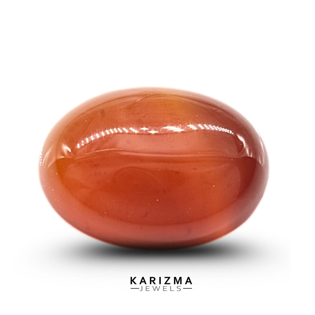 13.7Ct Natural Orange Agate (Hakik) Oval Gemstone
