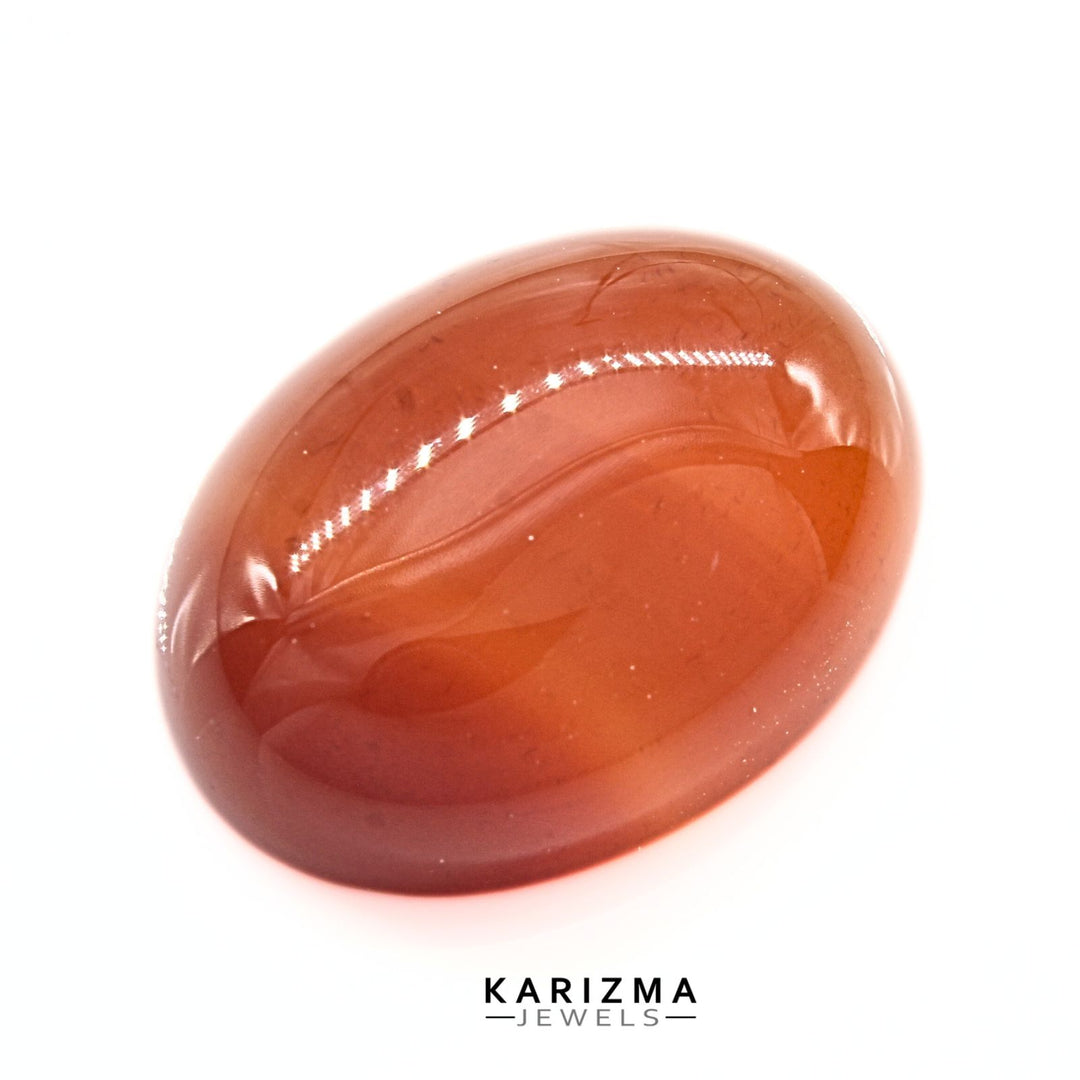 13.7Ct Natural Orange Agate (Hakik) Oval Gemstone
