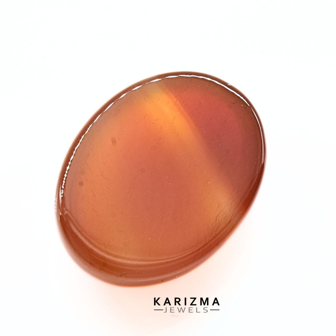 13.7Ct Natural Orange Agate (Hakik) Oval Gemstone