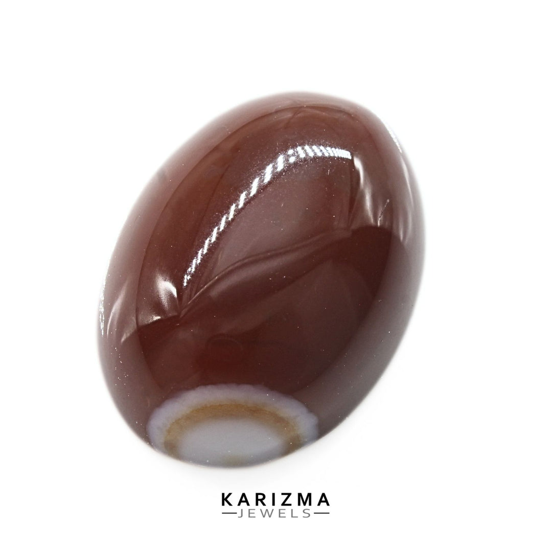 12.3Ct Natural Orange Agate (Hakik) Oval Gemstone