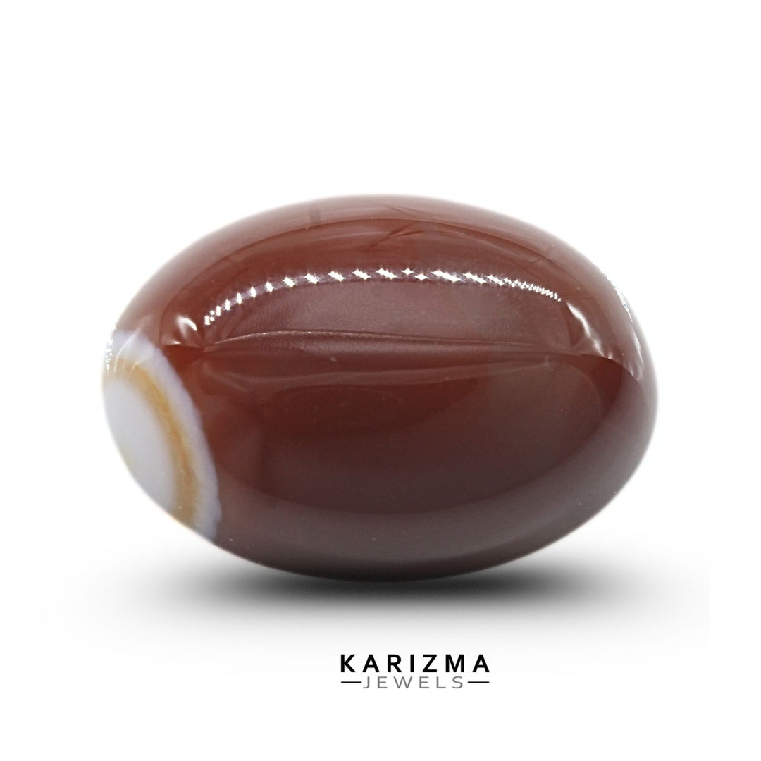 12.3Ct Natural Orange Agate (Hakik) Oval Gemstone