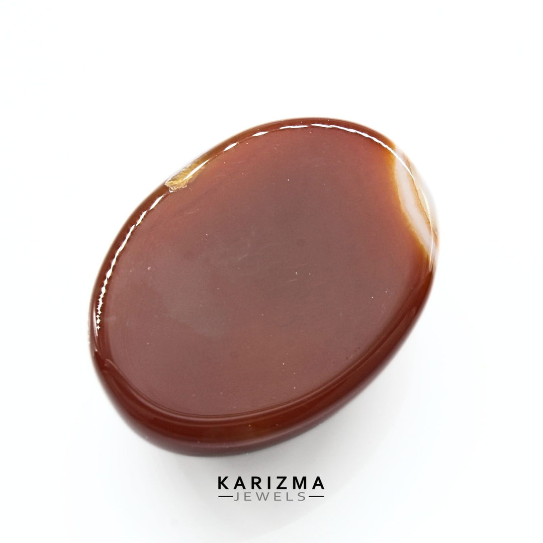 12.3Ct Natural Orange Agate (Hakik) Oval Gemstone