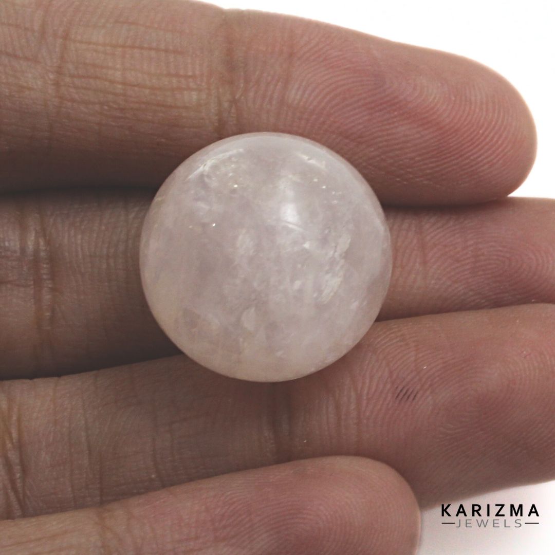 40.90Ct Rose Quartz Gemstone Crystal Sphere Healing Ball.