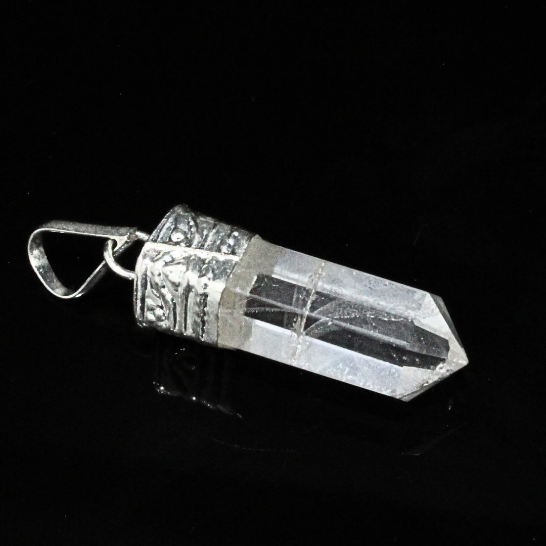 19.3Ct Natural Quartz Crystal Healing Point Pencil Pendant