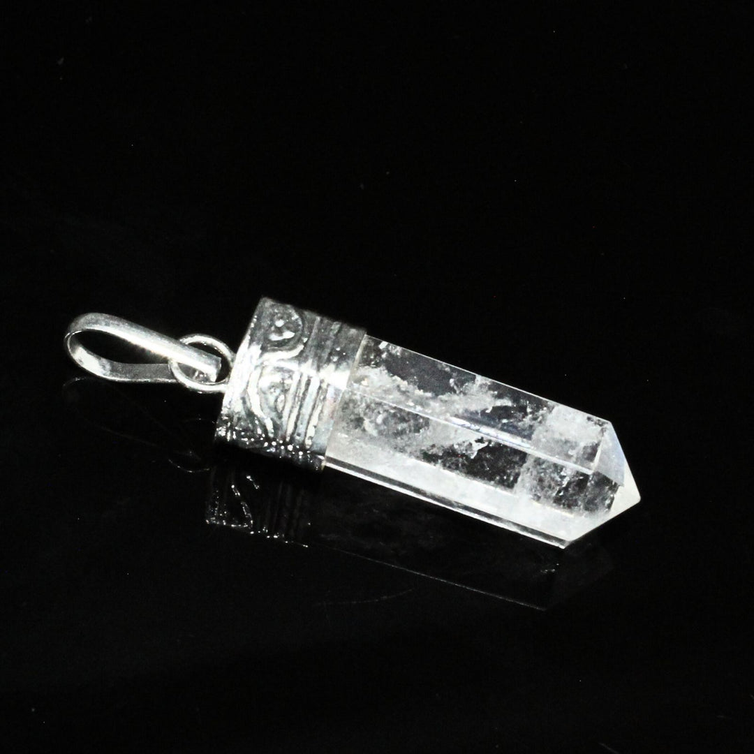 20.2Ct Natural Quartz Crystal Healing Point Pencil Pendant