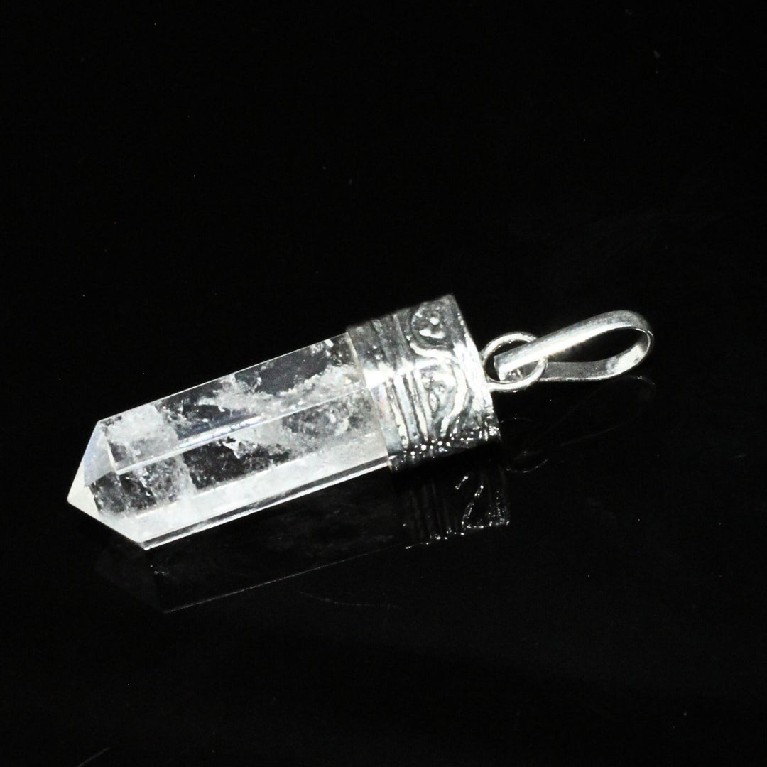20.2Ct Natural Quartz Crystal Healing Point Pencil Pendant