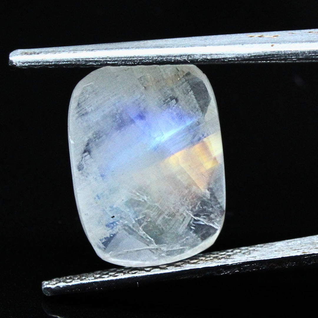 5.3Ct Natural Rainbow Moonstone Cushion Cut Gemstone