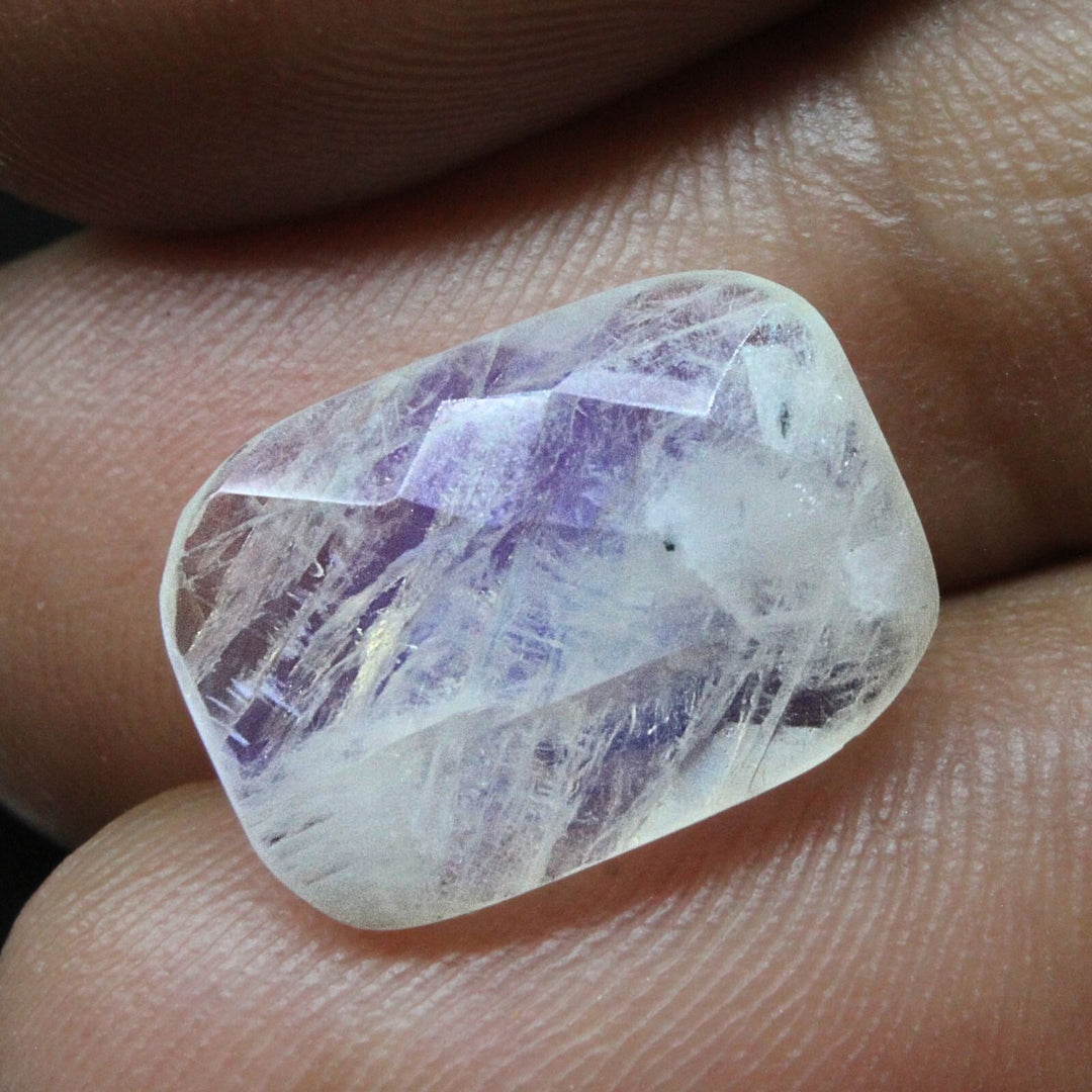 5.2Ct Natural Rainbow Moonstone Cushion Cut Gemstone