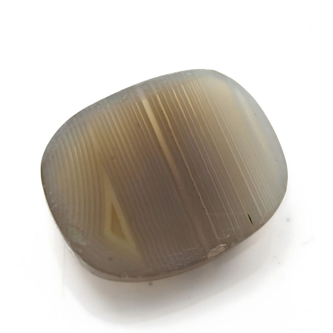 15.7Ct Natural White Agate Cushion Checker Cut Gemstone