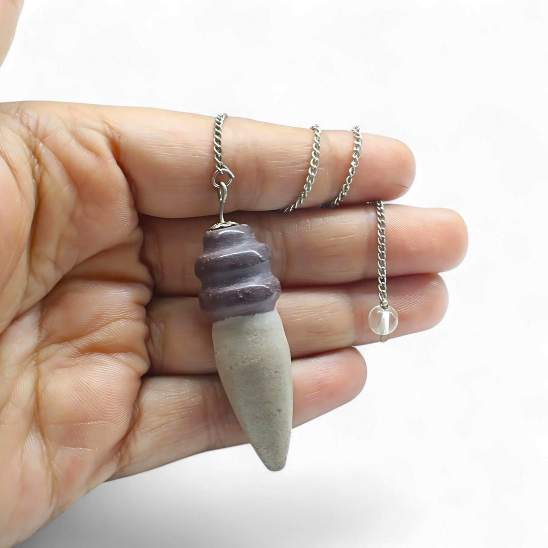 75.6CT Natural Shiva Lingam Polished Point Pendulum Dowser Healing Reiki