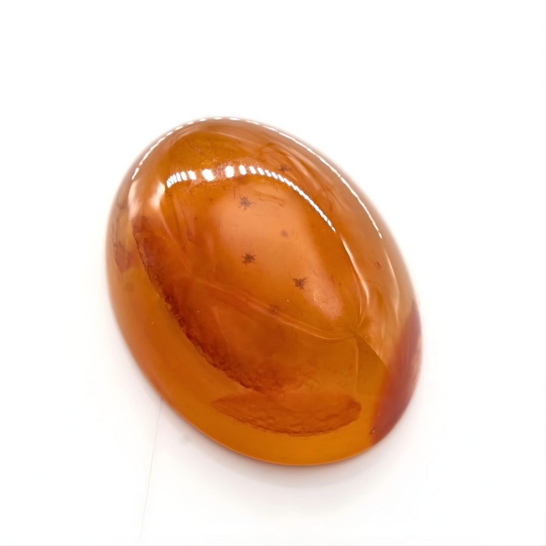 12.1Ct Natural Orange Agate Hakik Oval Cabochon Loose Gemstone