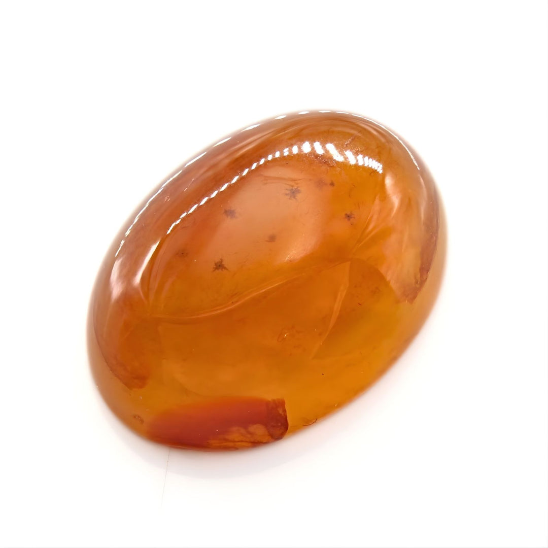 12.1Ct Natural Orange Agate Hakik Oval Cabochon Loose Gemstone
