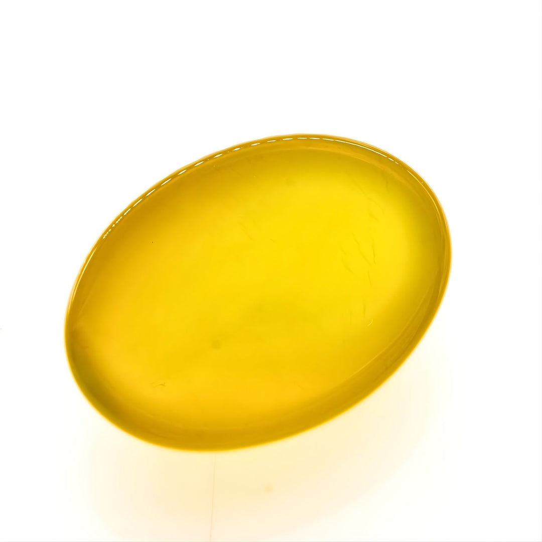 12Ct Natural Yellow Agate (Hakik) Oval Cut Polished Jewelry Stone