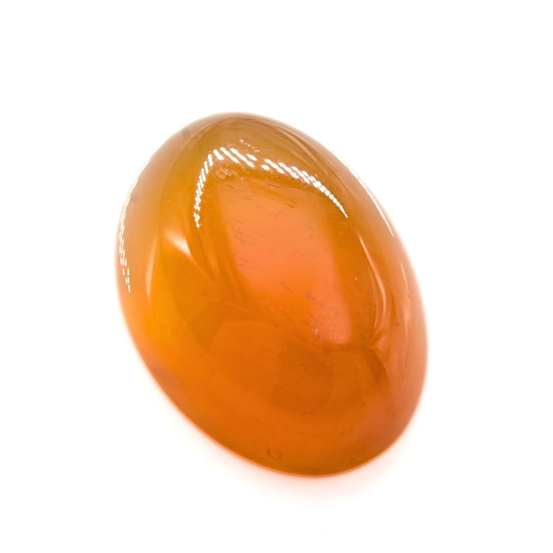12.4Ct Genuine Orange Hakik Oval Cut Polished Jewelry Stone