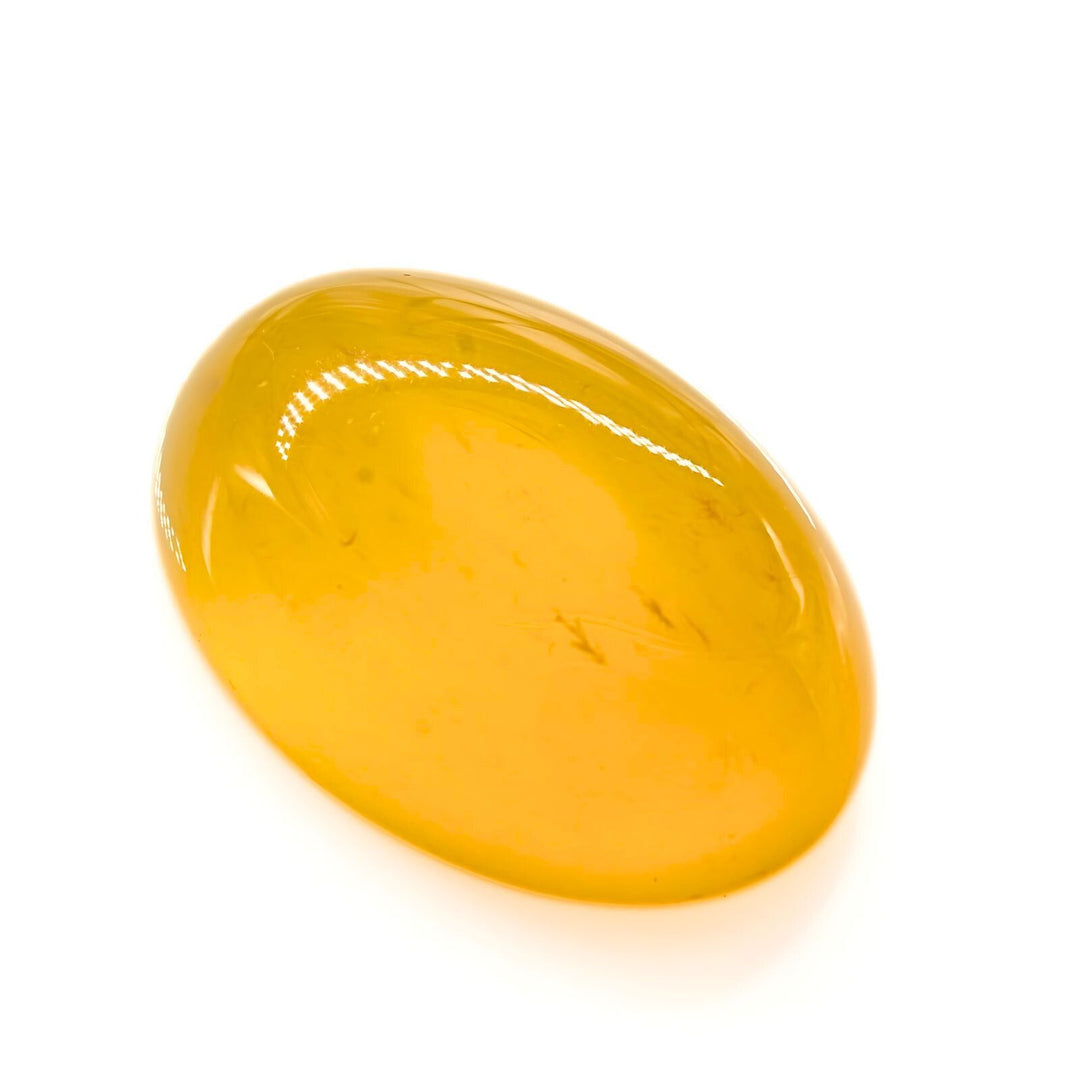 12.6Ct Natural Yellow Agate Oval Cabochon Ring Making Gem