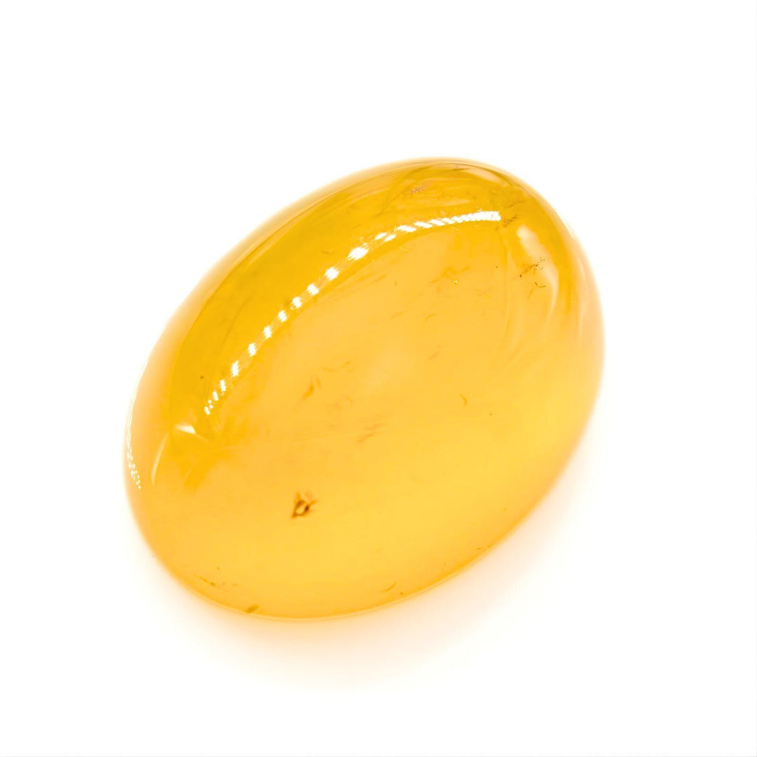 12.6Ct Natural Yellow Agate Oval Cabochon Ring Making Gem