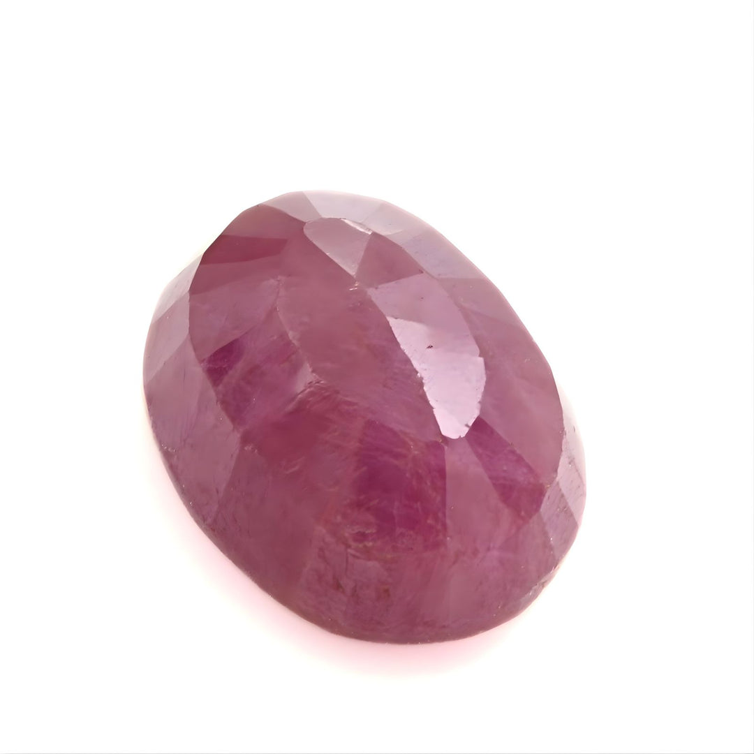 4.2Ct Natural Purplish Red Ruby (Manik) Oval Faceted Gemstone
