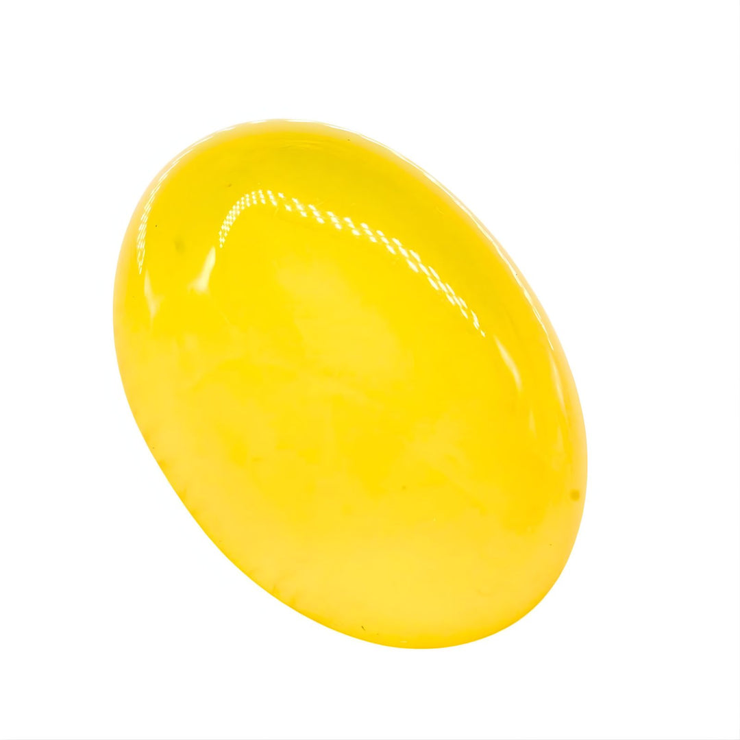 12Ct Bright Yellow Agate Hakik Oval Cabochon Collector Gem