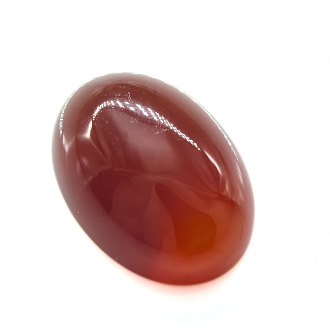 12.7Ct Authentic Natural Orange Agate (Hakik) Oval Gemstone