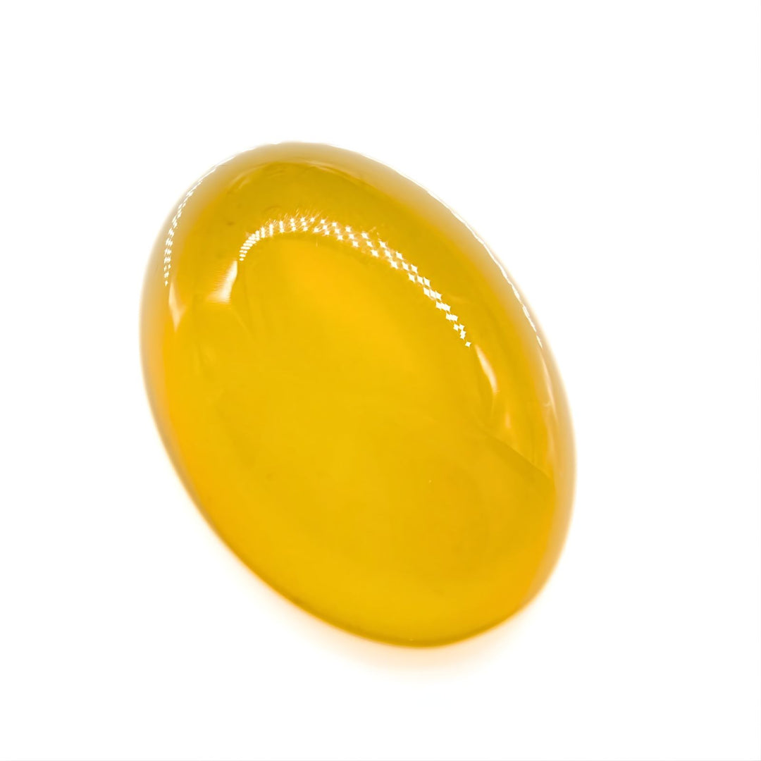 13.1Ct Natural Yellow Agate (Hakik) Oval Smooth Gemstone