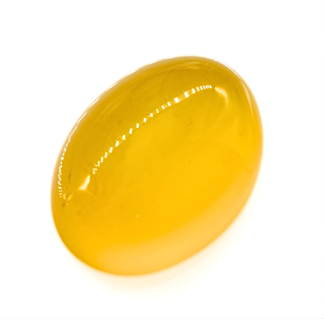 12.2Ct Natural Yellow Agate (Hakik) Oval Shape Designer Stone