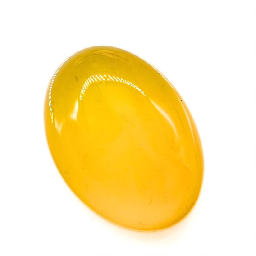 12.2Ct Natural Yellow Agate (Hakik) Oval Shape Designer Stone