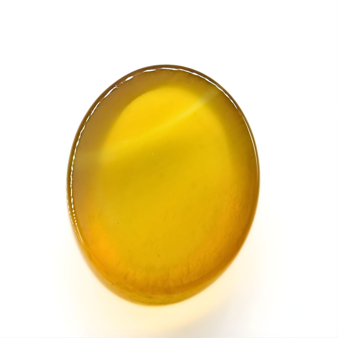 12.5Ct Fine Quality Natural Yellow Agate (Hakik) Oval Gemstone