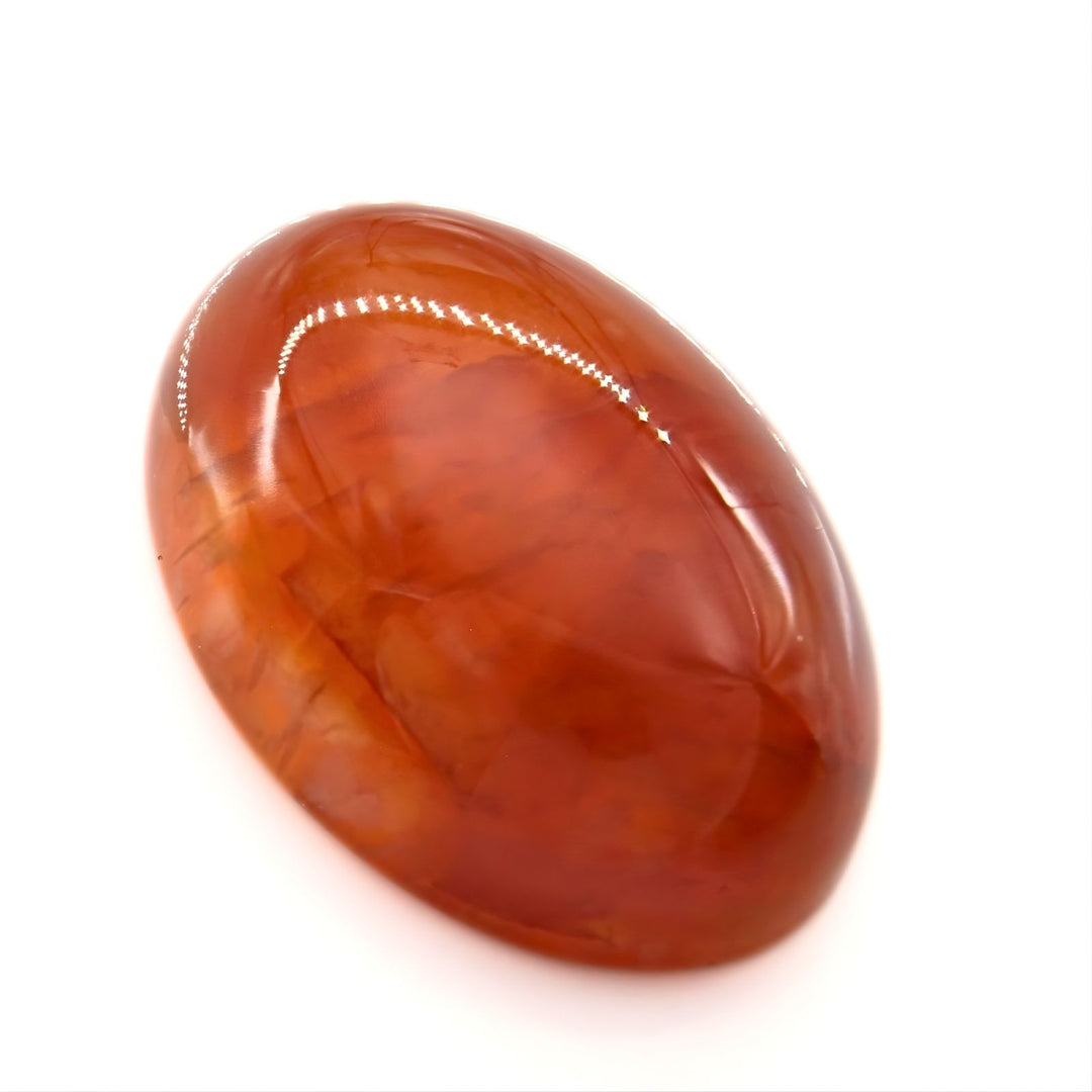 12.4Ct Natural Orange Agate (Hakik) Oval Gemstone