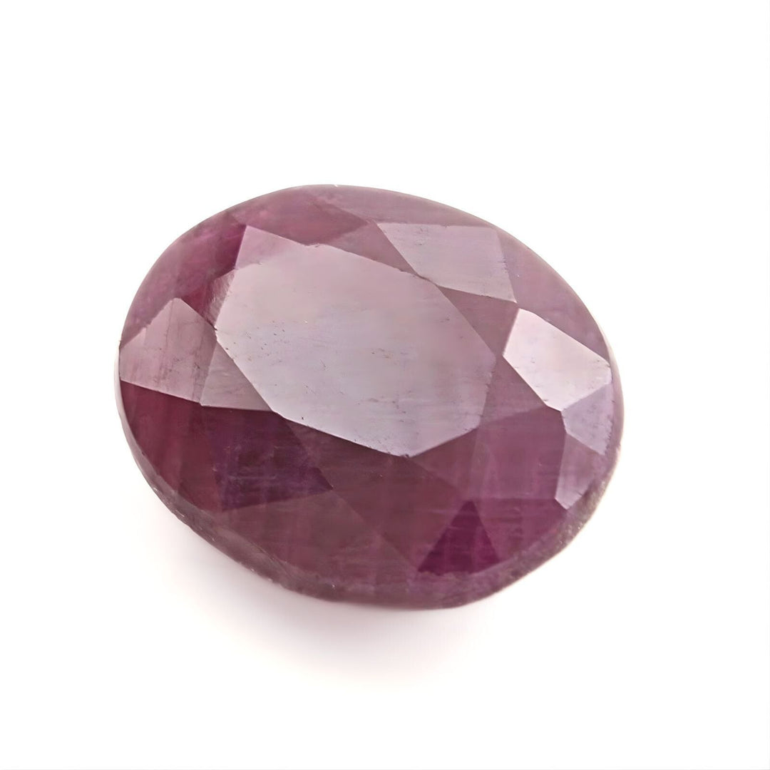 4.8Ct Natural Purplish Red Ruby (Manik) Oval Faceted Gemstone