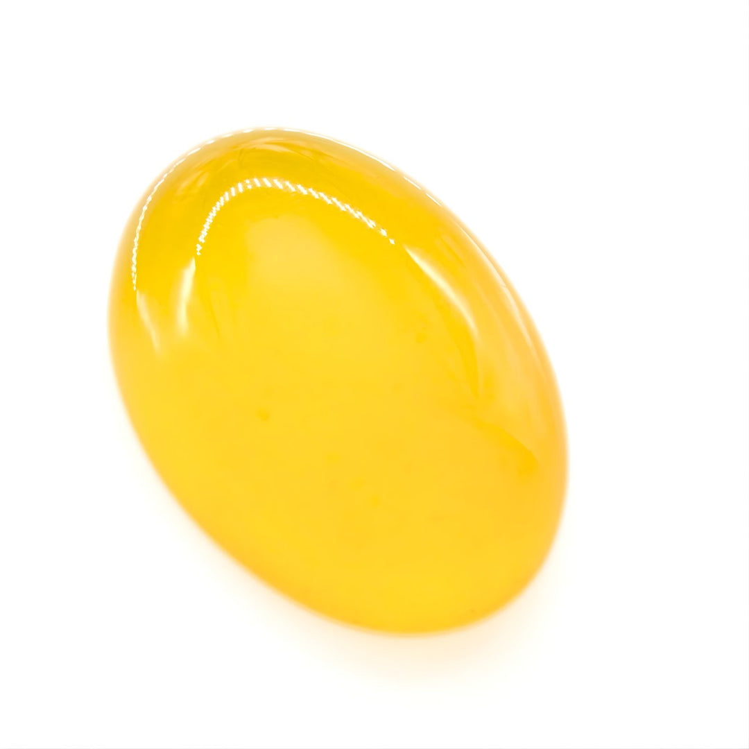 12.3Ct Natural Yellow Agate (Hakik) Oval Gemstone