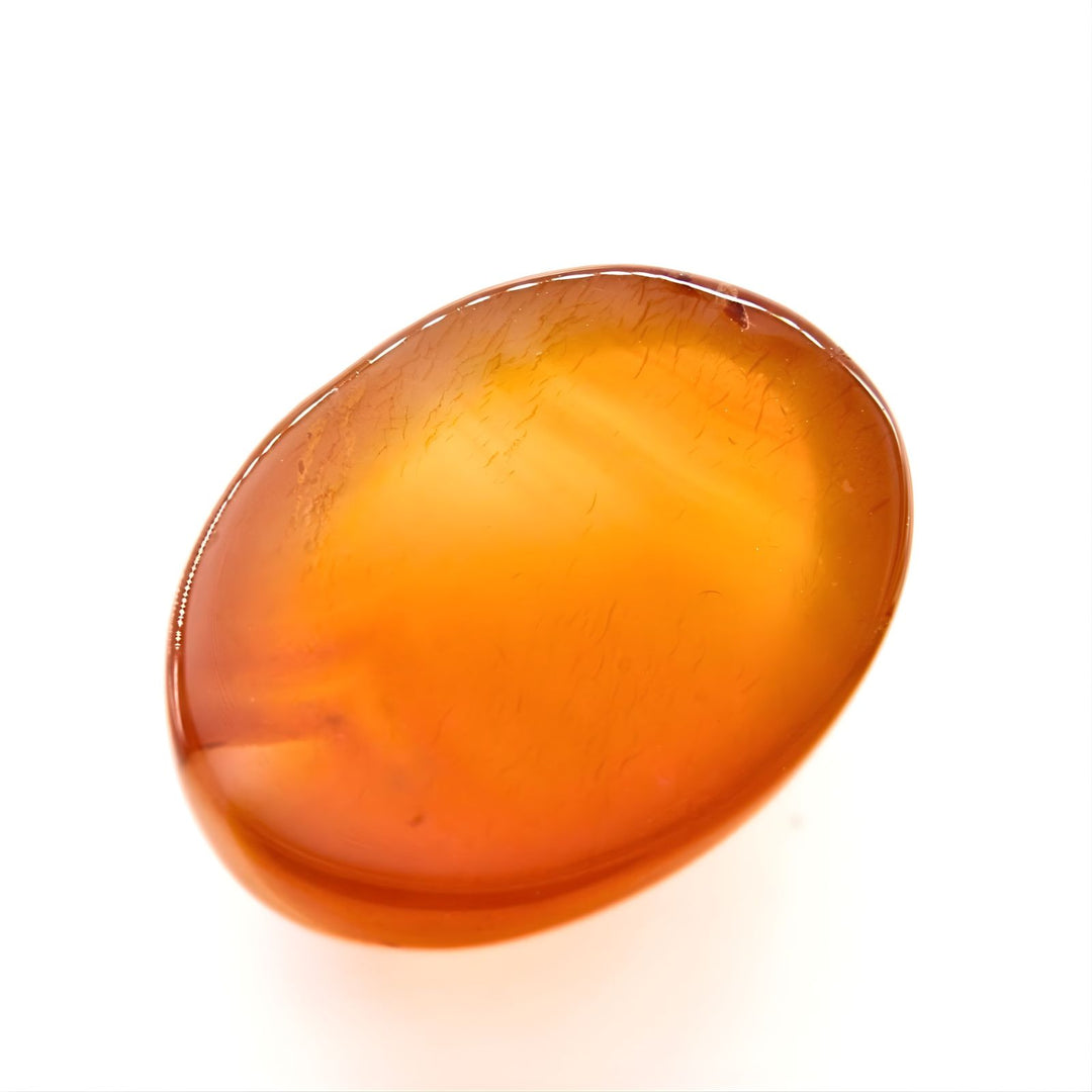 12.6Ct Natural Orange Agate (Hakik) Oval Gemstone
