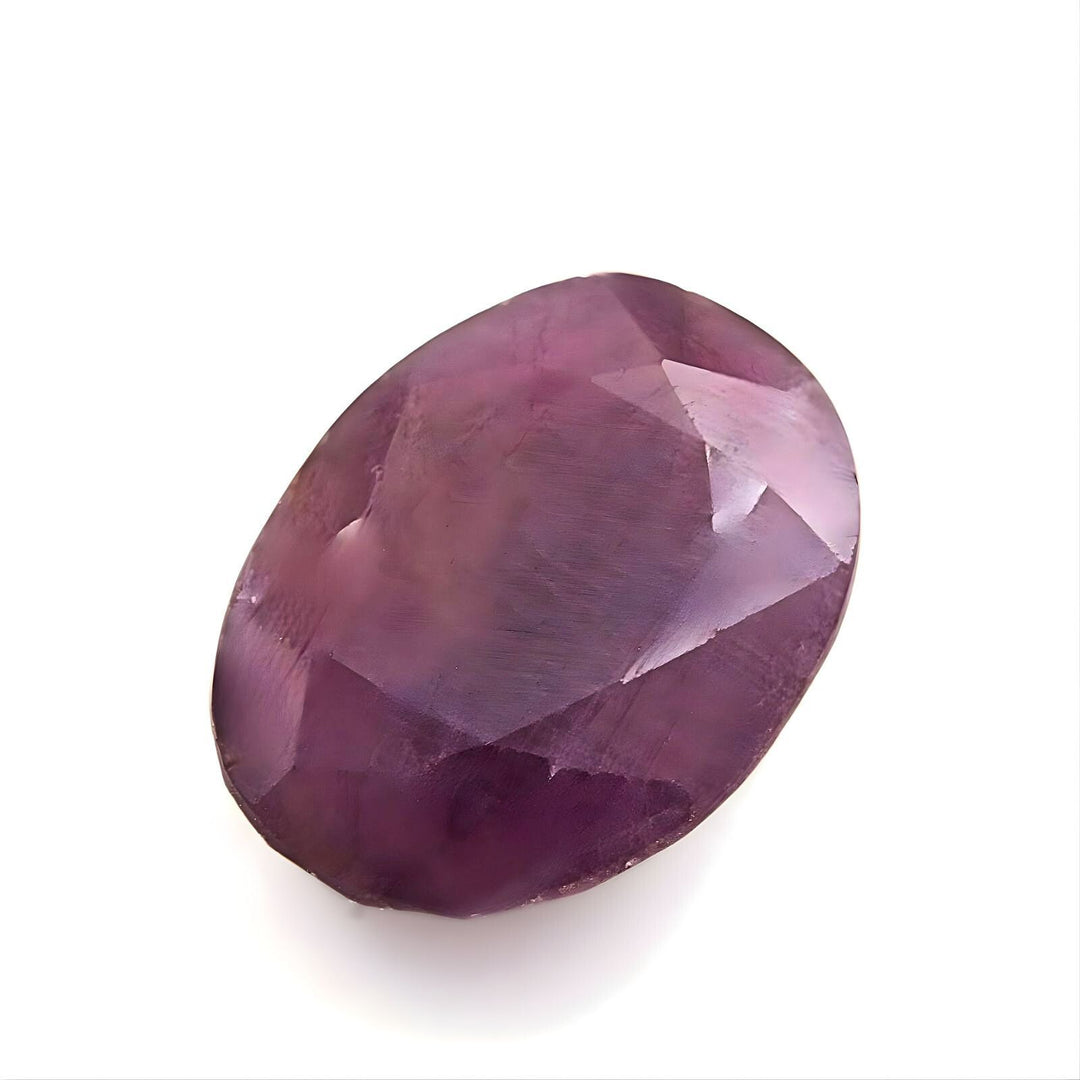 5.2Ct Natural Purplish Red Ruby (Manik) Oval Faceted Gemstone