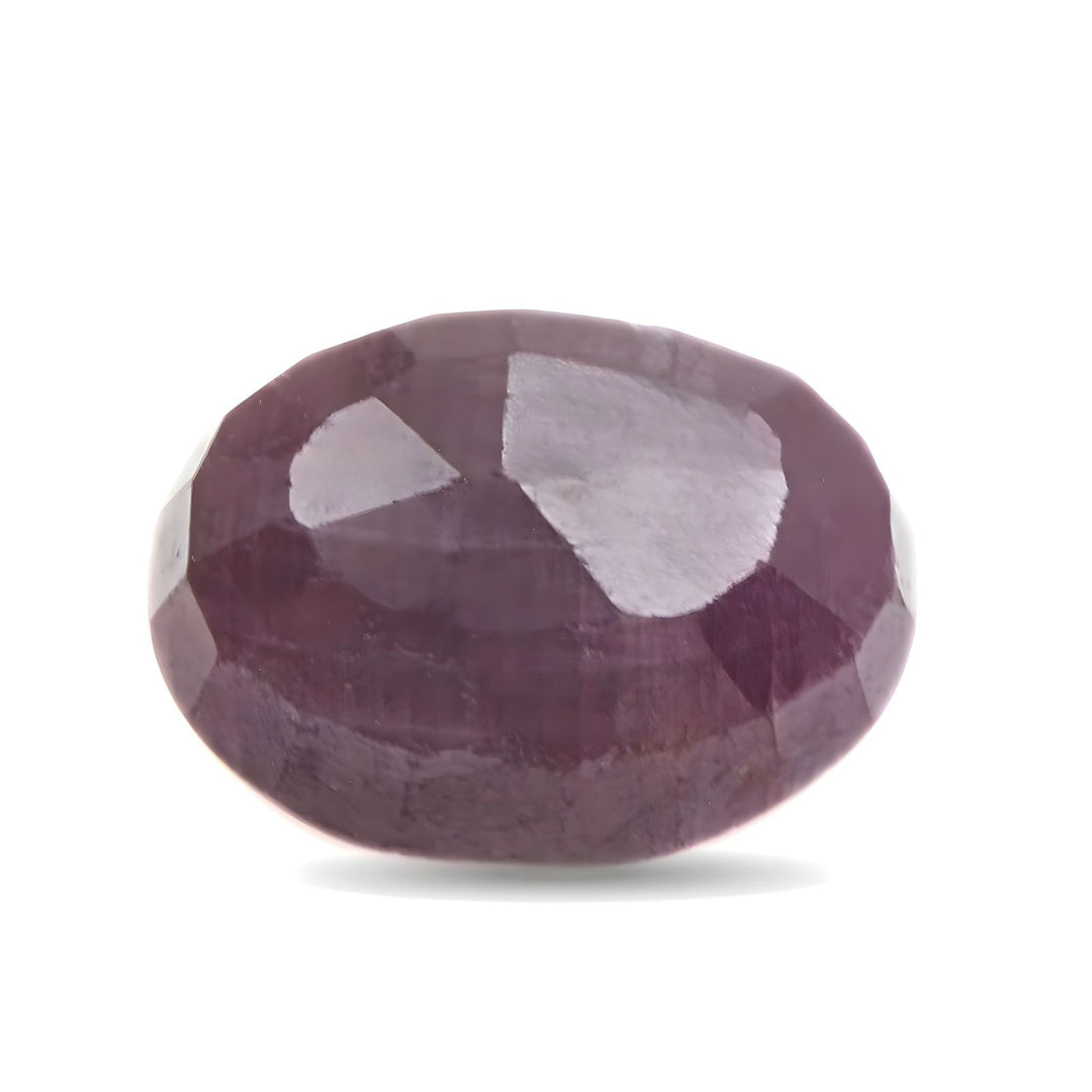 5.2Ct Natural Purplish Red Ruby (Manik) Oval Faceted Gemstone
