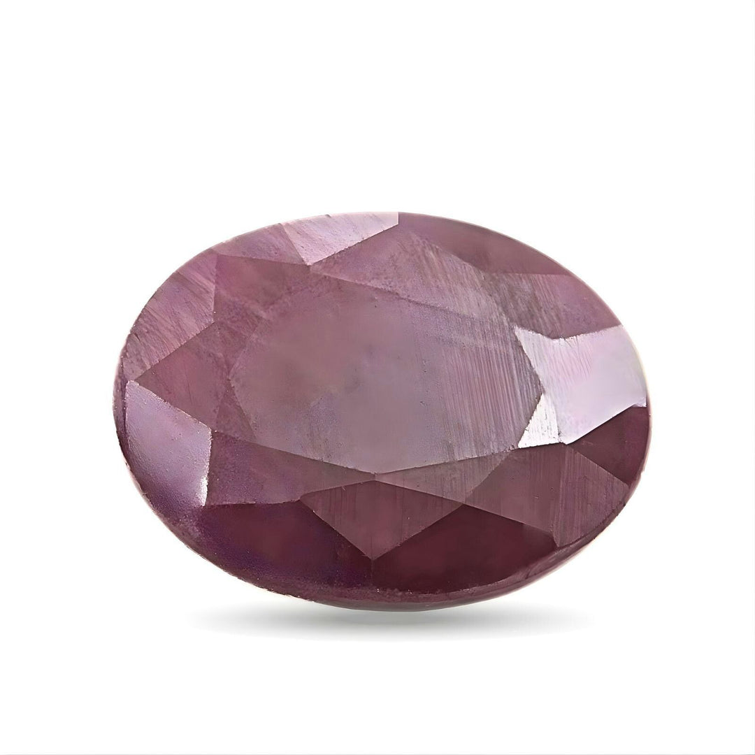 5Ct Natural Purplish Red Ruby (Manik) Oval Faceted Gemstone