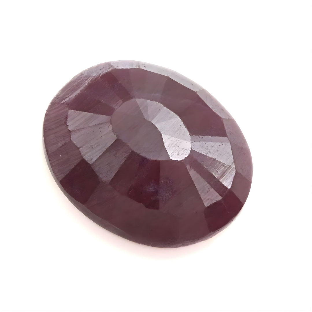 5Ct Natural Purplish Red Ruby (Manik) Oval Faceted Gemstone