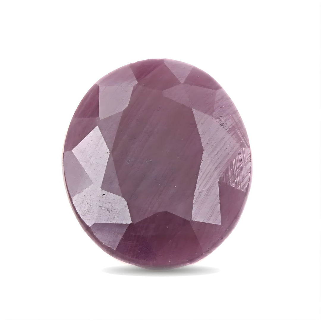 3.4Ct Natural Purplish Red Ruby (Manik) Oval Gemstone