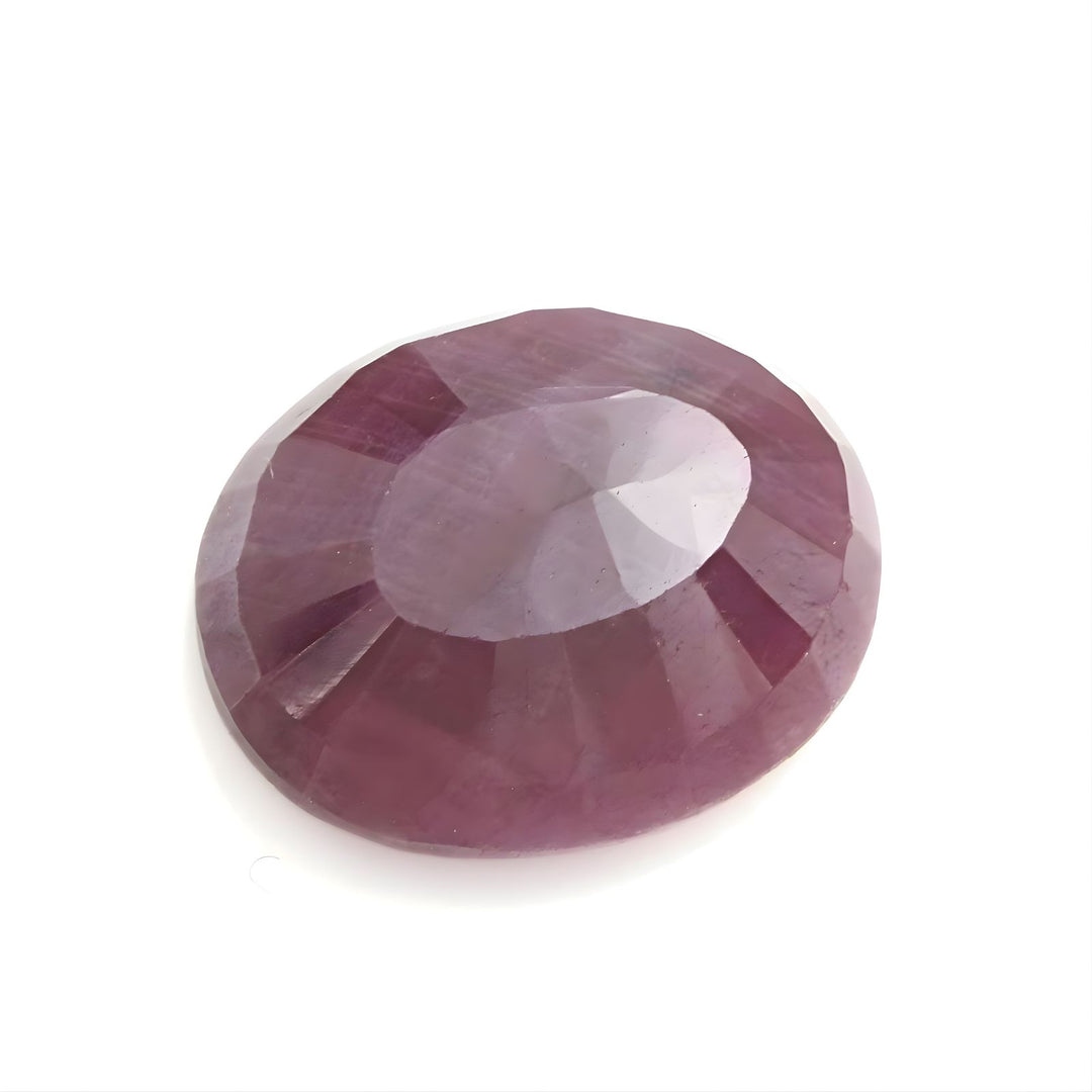 5.3Ct Natural Purplish Red Ruby (Manik) Oval Faceted Gemstone