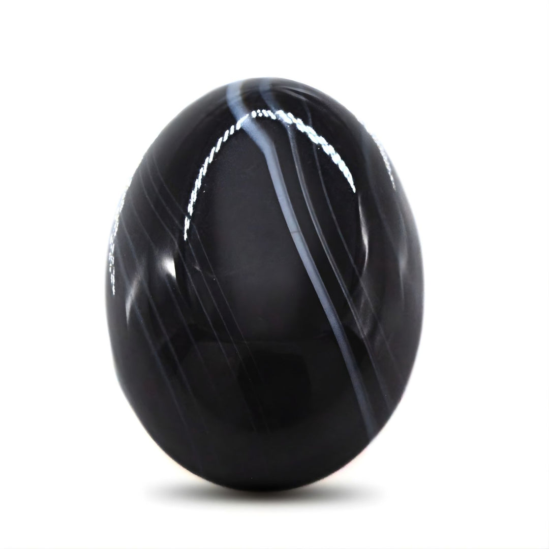 12.9Ct High-quality Natural Black and Grey Sulemani Hakik Oval Gemstone