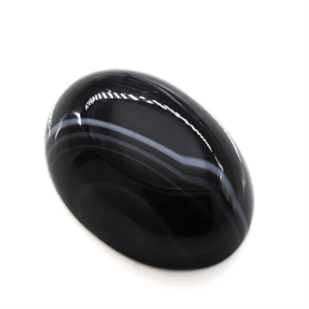 12.9Ct High-quality Natural Black and Grey Sulemani Hakik Oval Gemstone