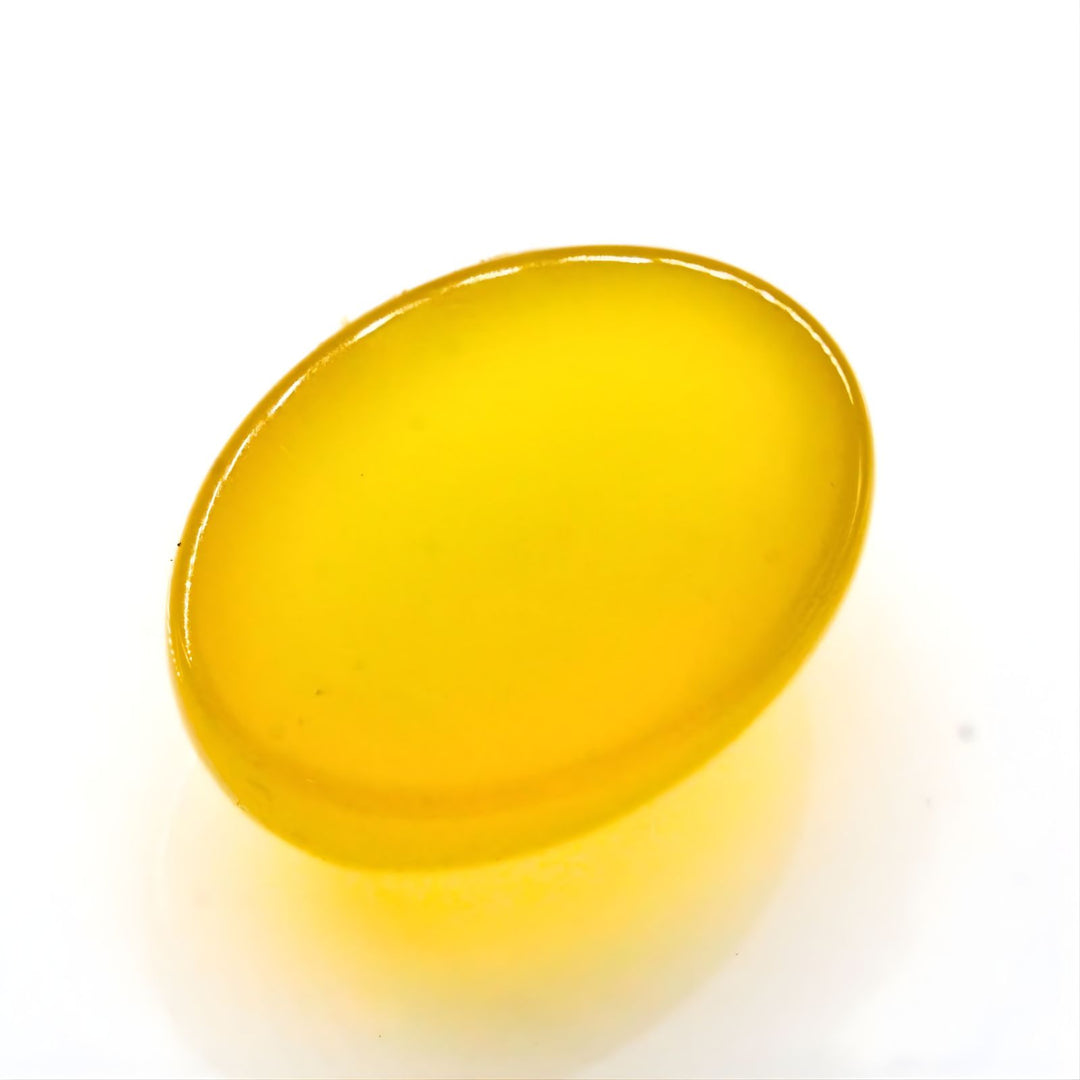 12.2Ct Natural Yellow Agate (Hakik) Earth Mined Polished Loose Stone
