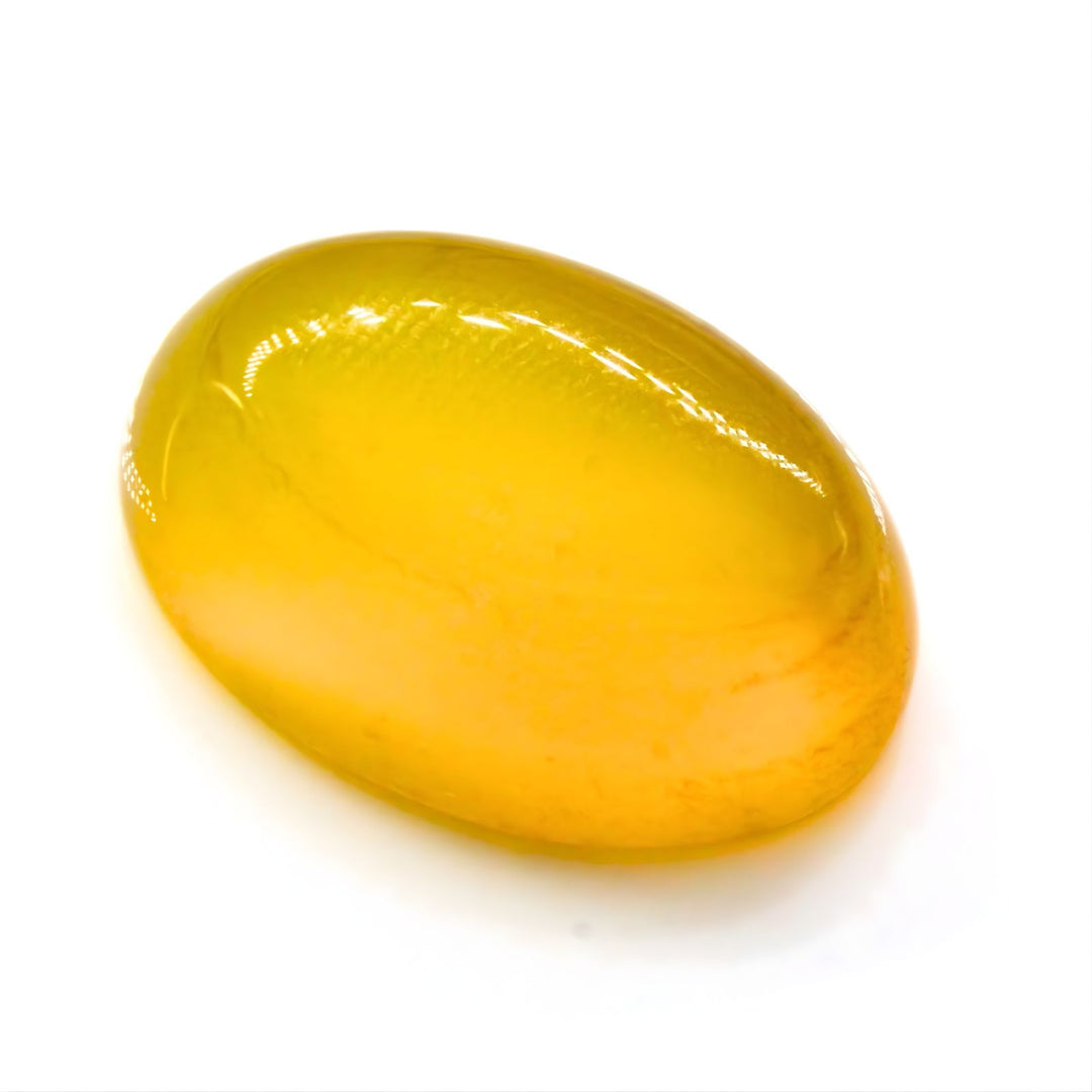 11.2Ct Natural Yellow Polished Agate Hakik Oval Shape