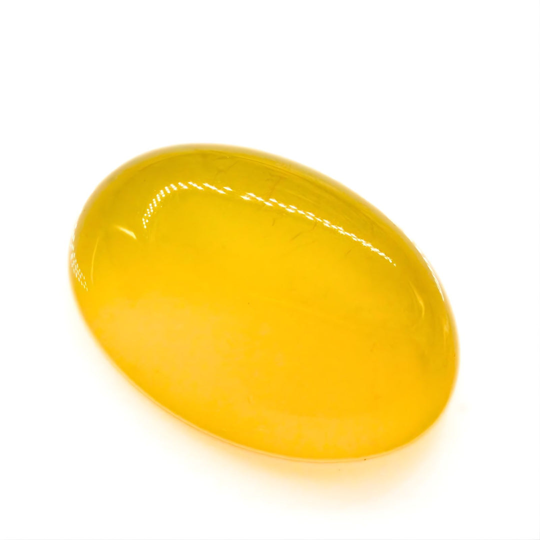 12.8Ct  Smooth Quality Natural Yellow Agate (Hakik) Oval Gemstone